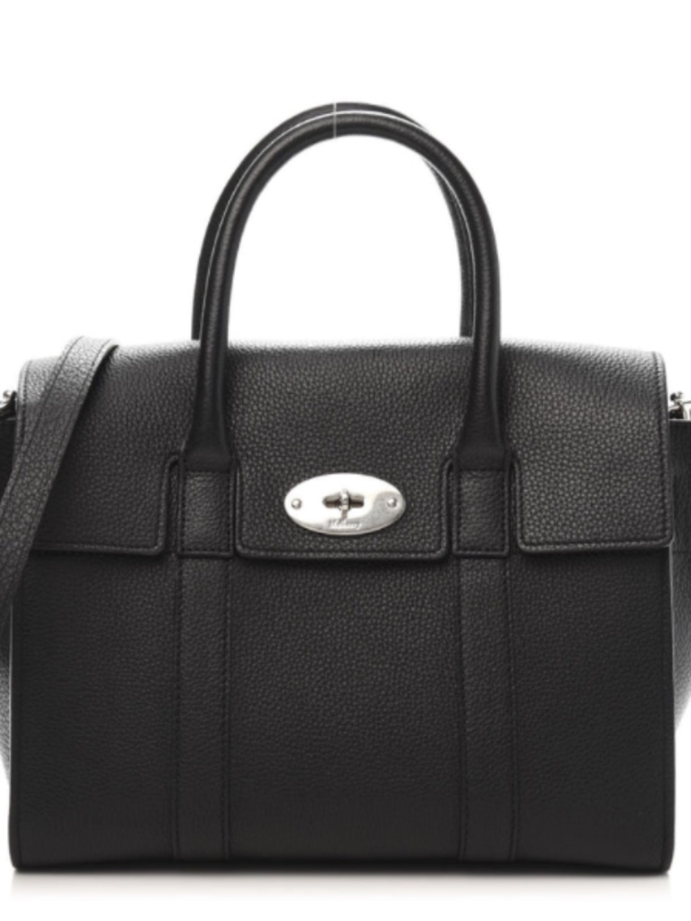 MULBERRY Classic Grain Small Bayswater in Black
